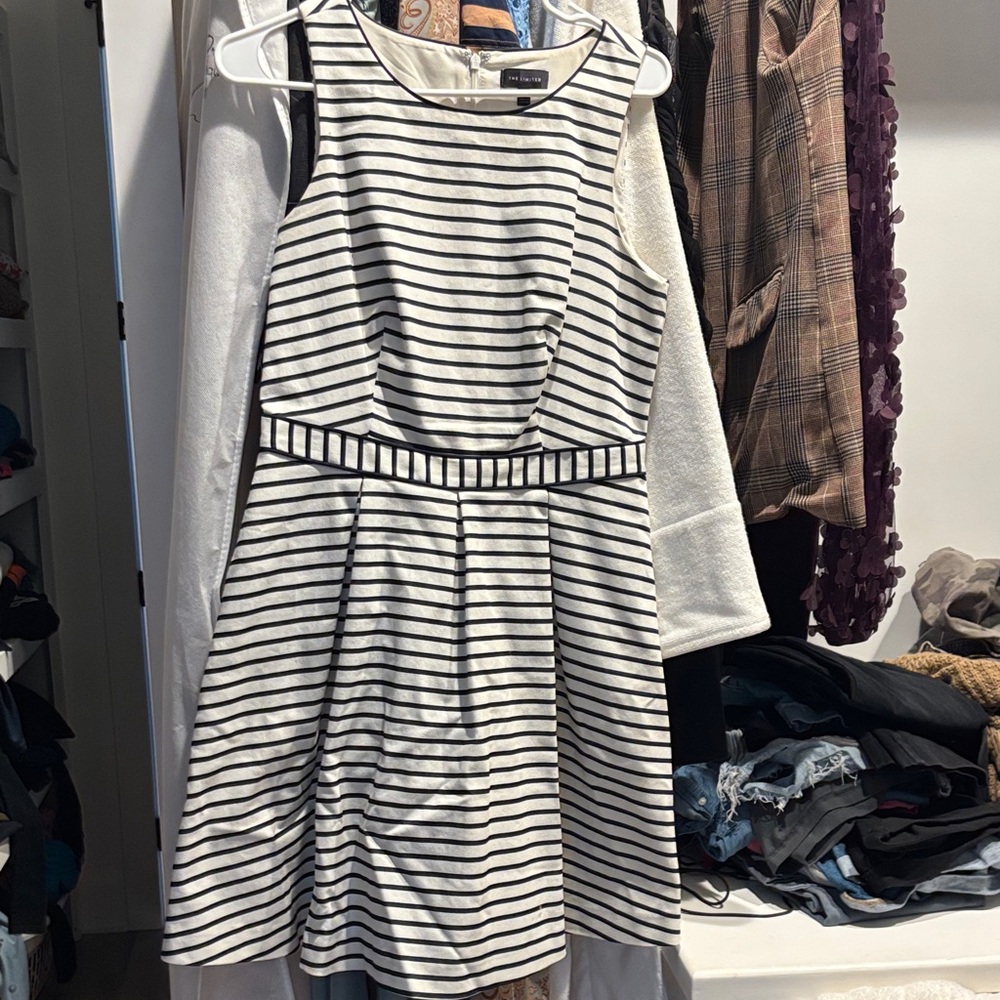 The Limited Black and White Striped Kids Dress